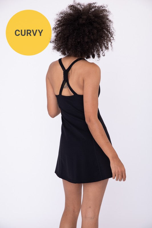 Curvy Macrame Racerback Dress