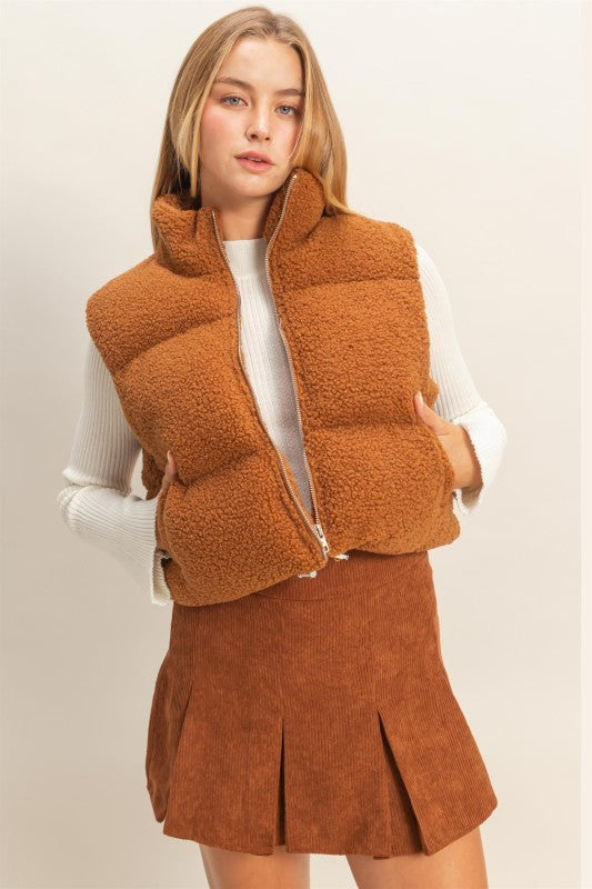 Teddy Fur Puffer Vest