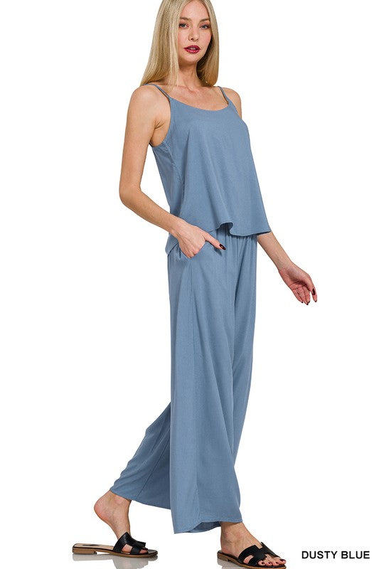 Woven Cami & Pants Set