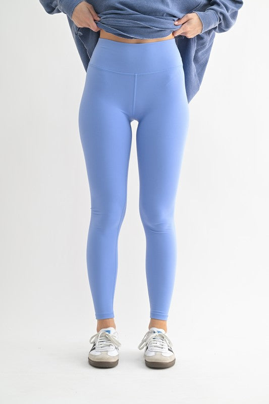 Nylon-blend Essential Solid Leggings
