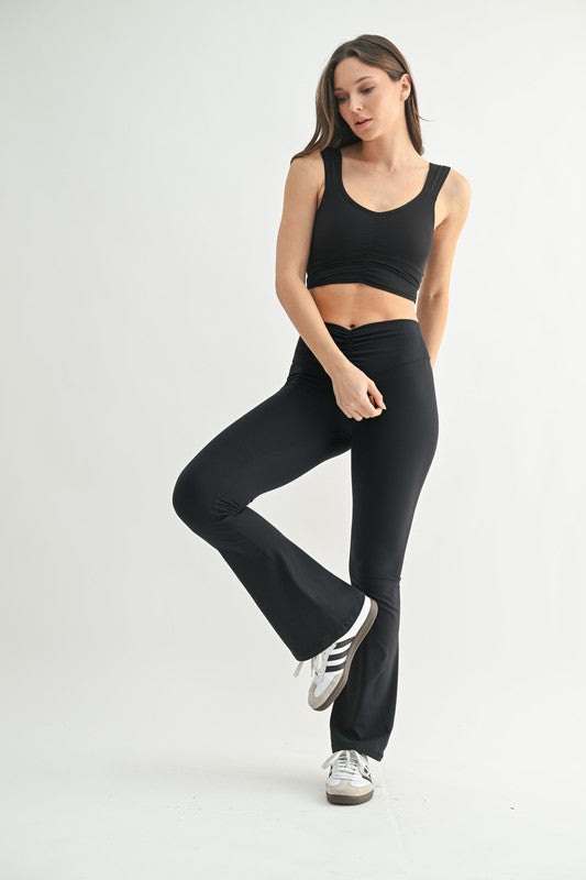 Venice Scrunch Waist Flared Pants