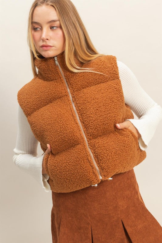 Teddy Fur Puffer Vest