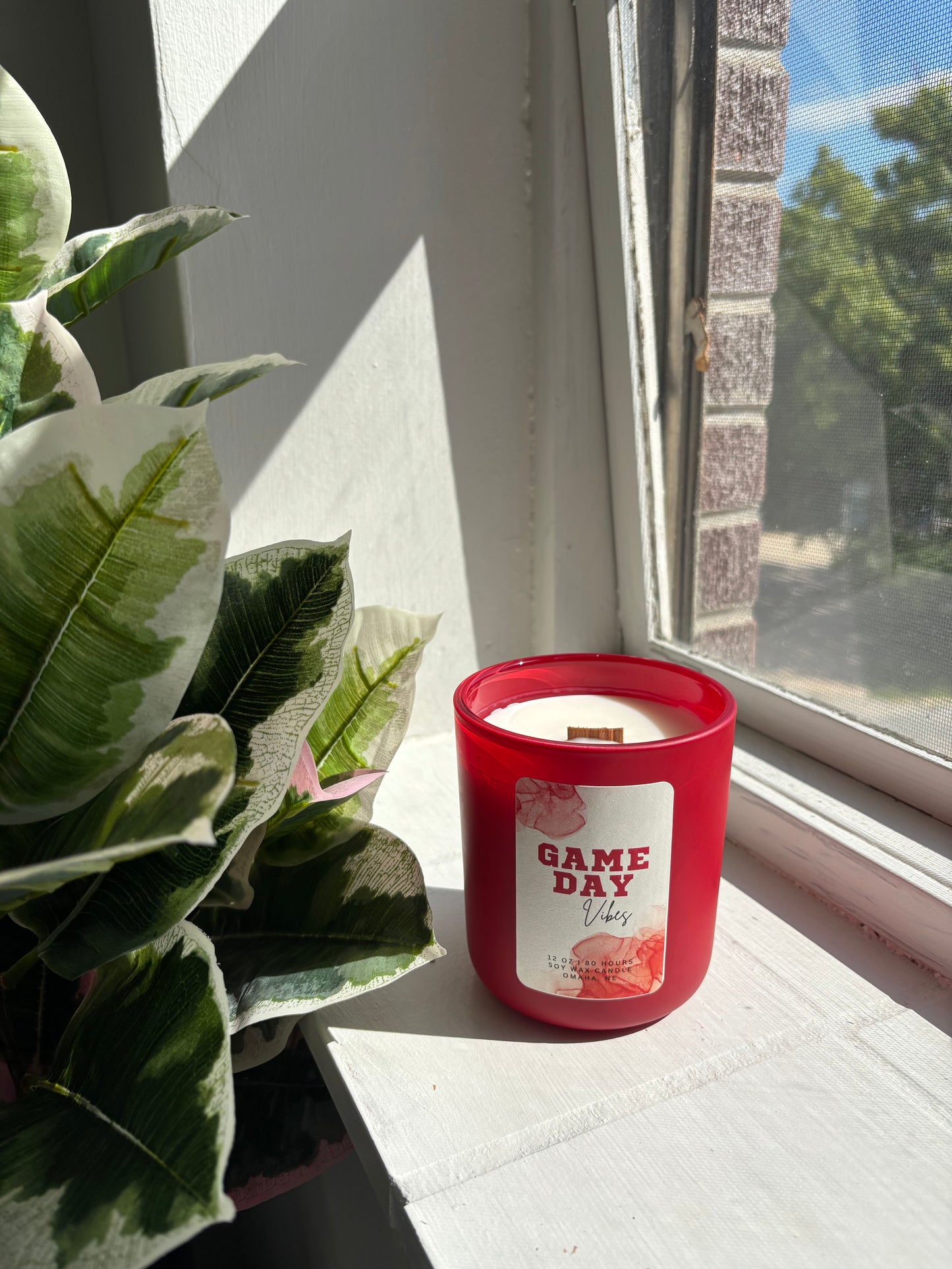Game Day Vibes Nebraska Football Candle