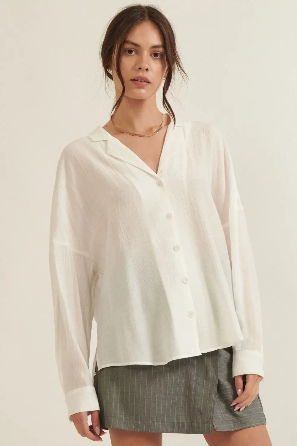 Austyn Textured Shirt (Blue/Cream/Sand)