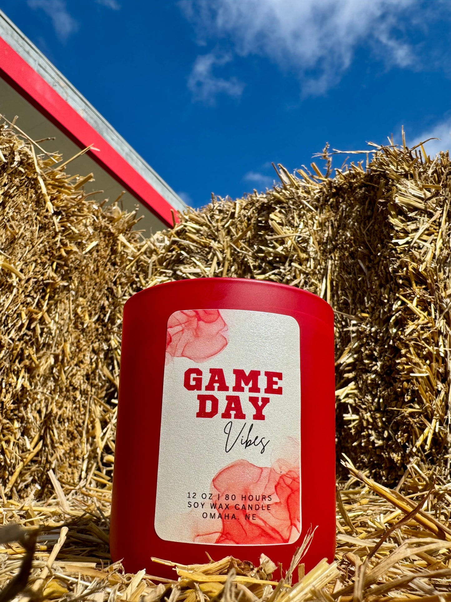 Game Day Vibes Nebraska Football Candle