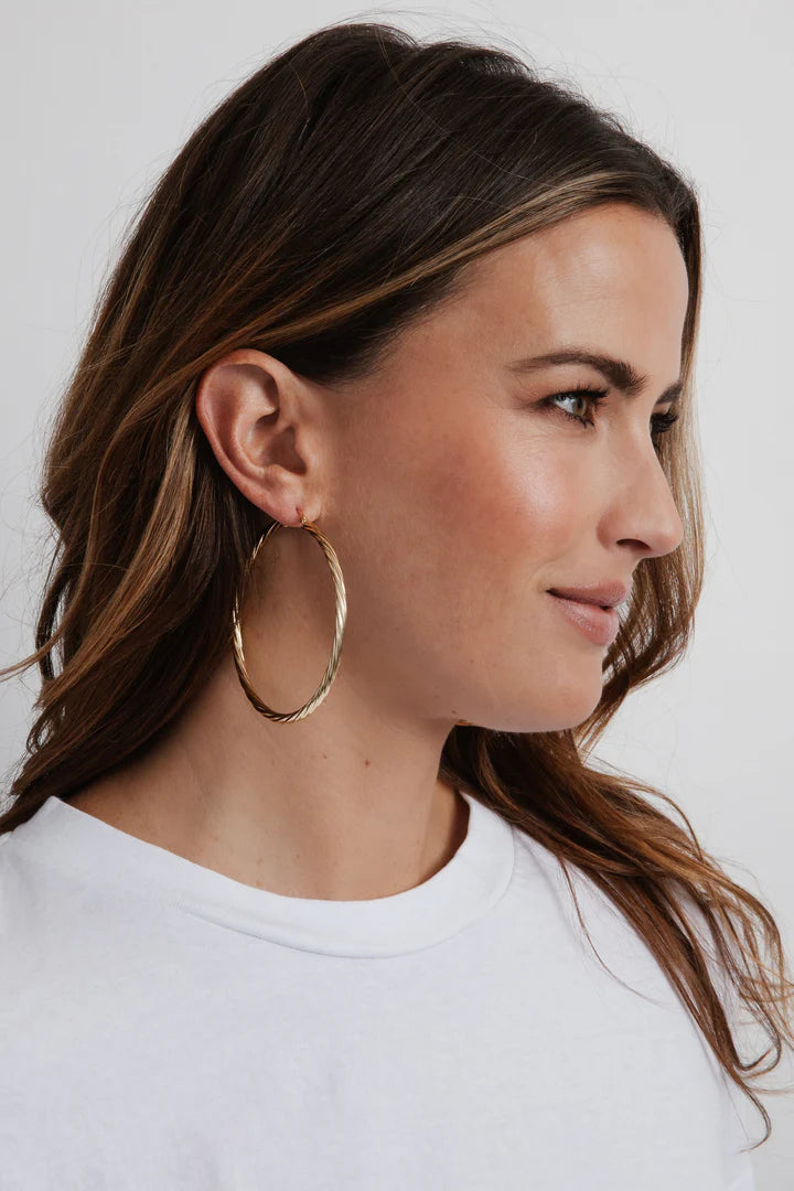 Gold Selena Hoops