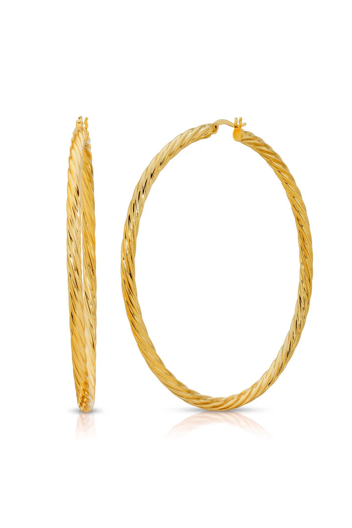 Gold Selena Hoops
