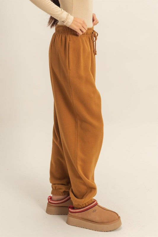 Casual Twist High-waist Drawstring Joggger Pants