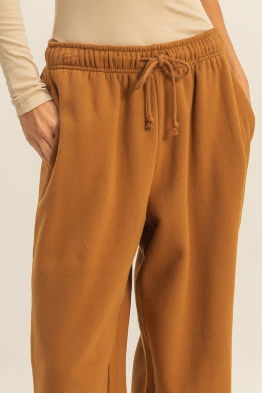Casual Twist High-waist Drawstring Joggger Pants