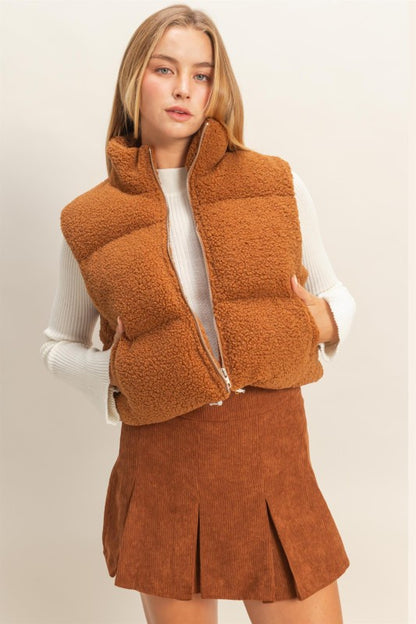 Teddy Fur Puffer Vest