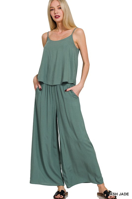 Woven Cami & Pants Set