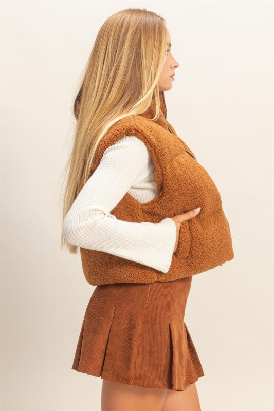 Teddy Fur Puffer Vest