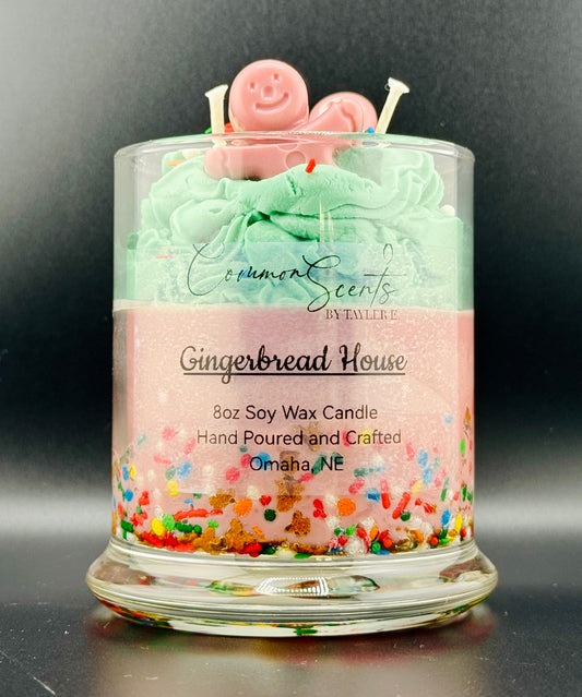 Gingerbread House Dessert Candle