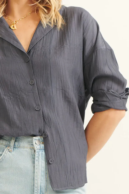 Austyn Textured Shirt (Blue/Cream/Sand)
