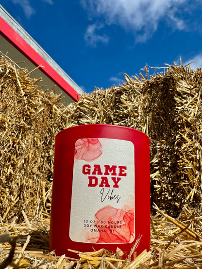 Game Day Vibes Nebraska Football Candle