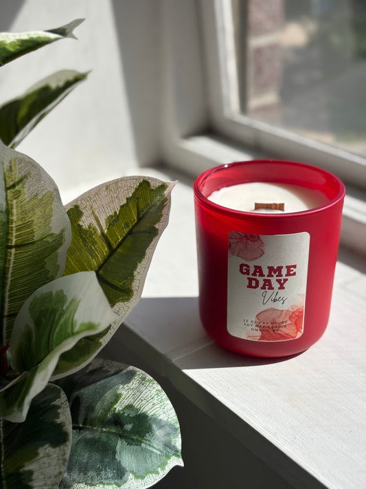 Game Day Vibes Nebraska Football Candle