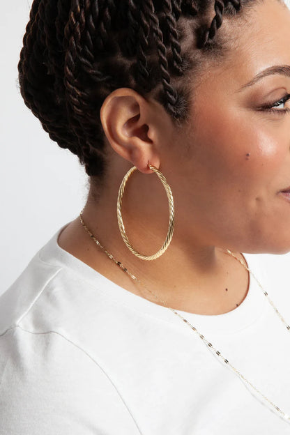 Gold Selena Hoops