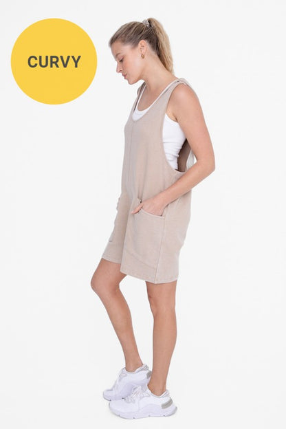 Curvy Mineral Wash Lounge Jumper With Hood