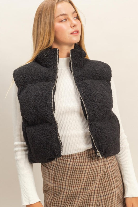 Teddy Fur Puffer Vest