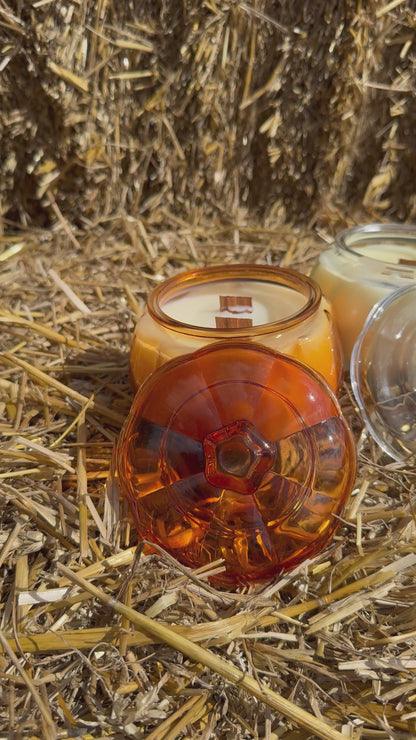 Cozy Pumpkin Candle | Fall Soy Wax with Wood Wick